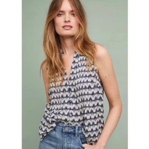 Anthropologie MAEVE Petunia Pintuck Pleated Tank Top